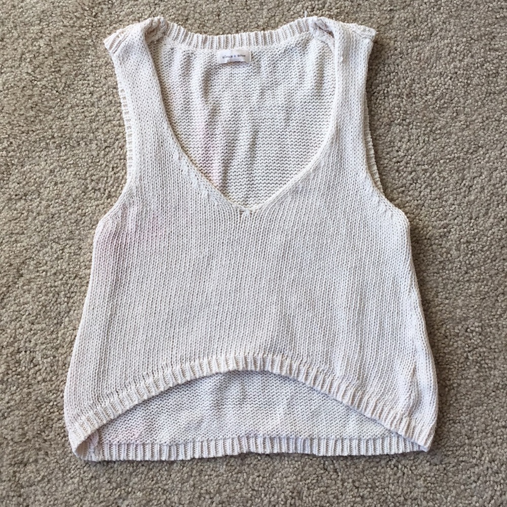 Silence + Noise knitted cropped tank